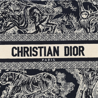 Christian Dior Canvas Embroidered Small Dioriviera Toile De Jouy Book Tote Blue 8 of 10