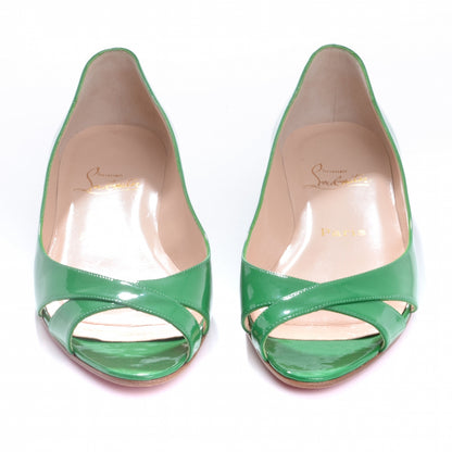 Christian Louboutin Patent Un Voilier Flats Green 37.5 2 of 6