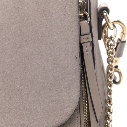 Chloe Suede Calfskin Medium Faye Backpack Motty Grey 9 of 11