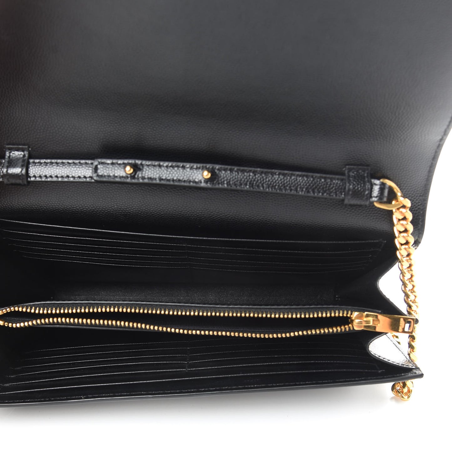 Grain De Poudre Monogram Chain Wallet Black