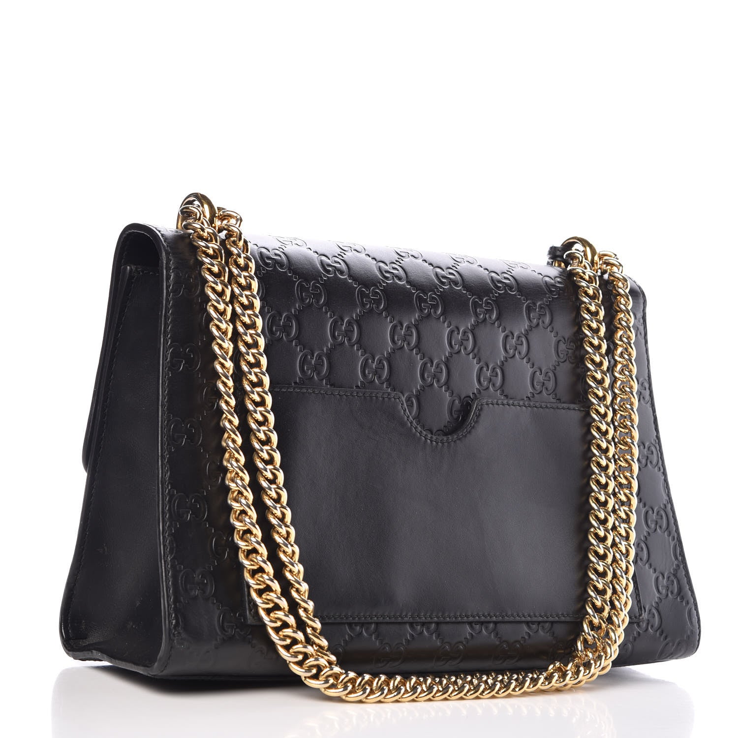 Gucci Guccissima Medium Padlock Shoulder Bag Black 3 of 18