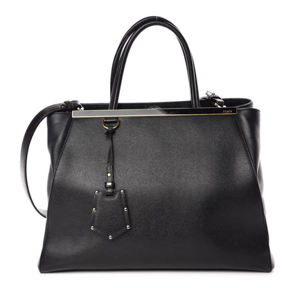 Fendi Vitello Elite Regular 2Jours Tote Black 1 of 10