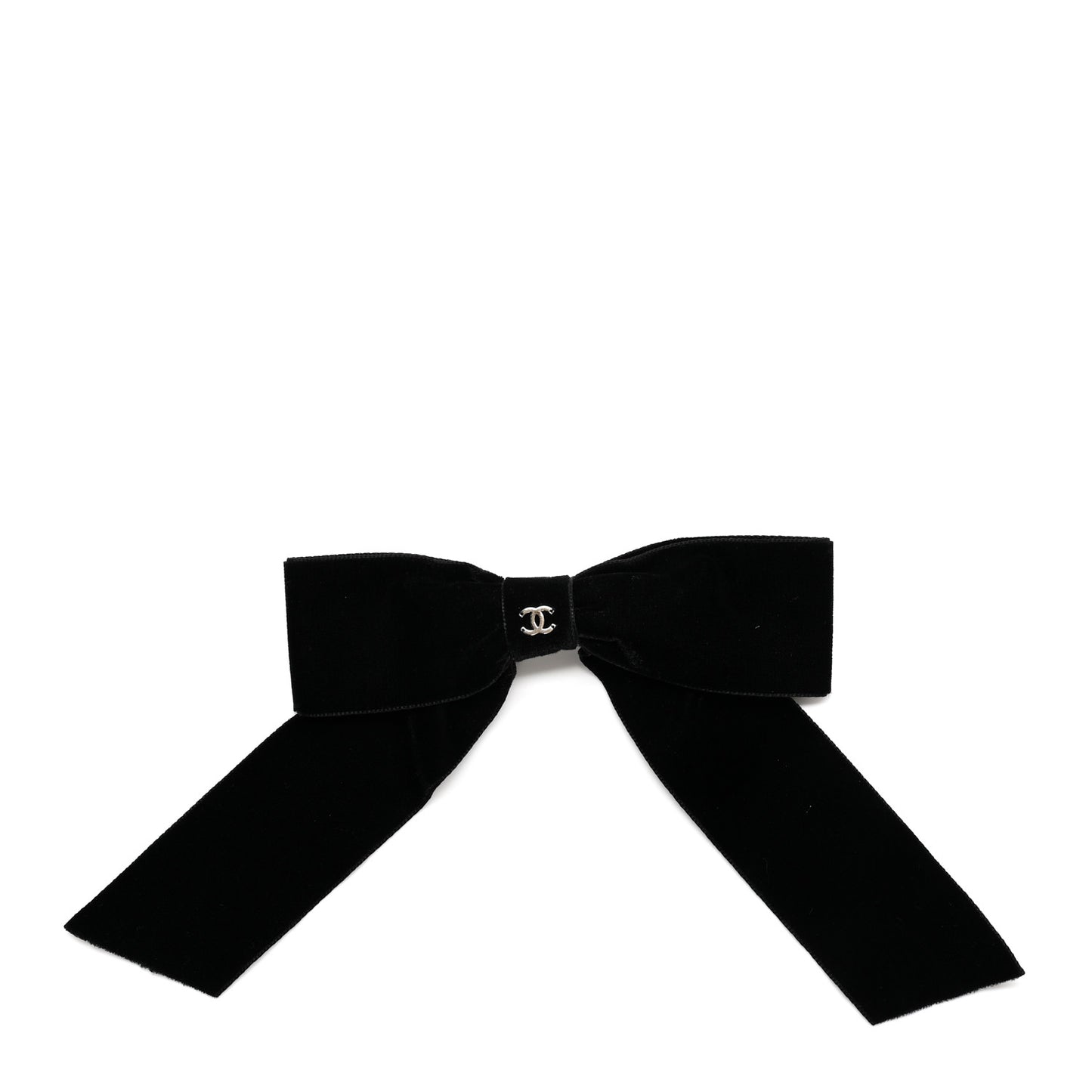 Velvet Bow CC Hair Clip Black