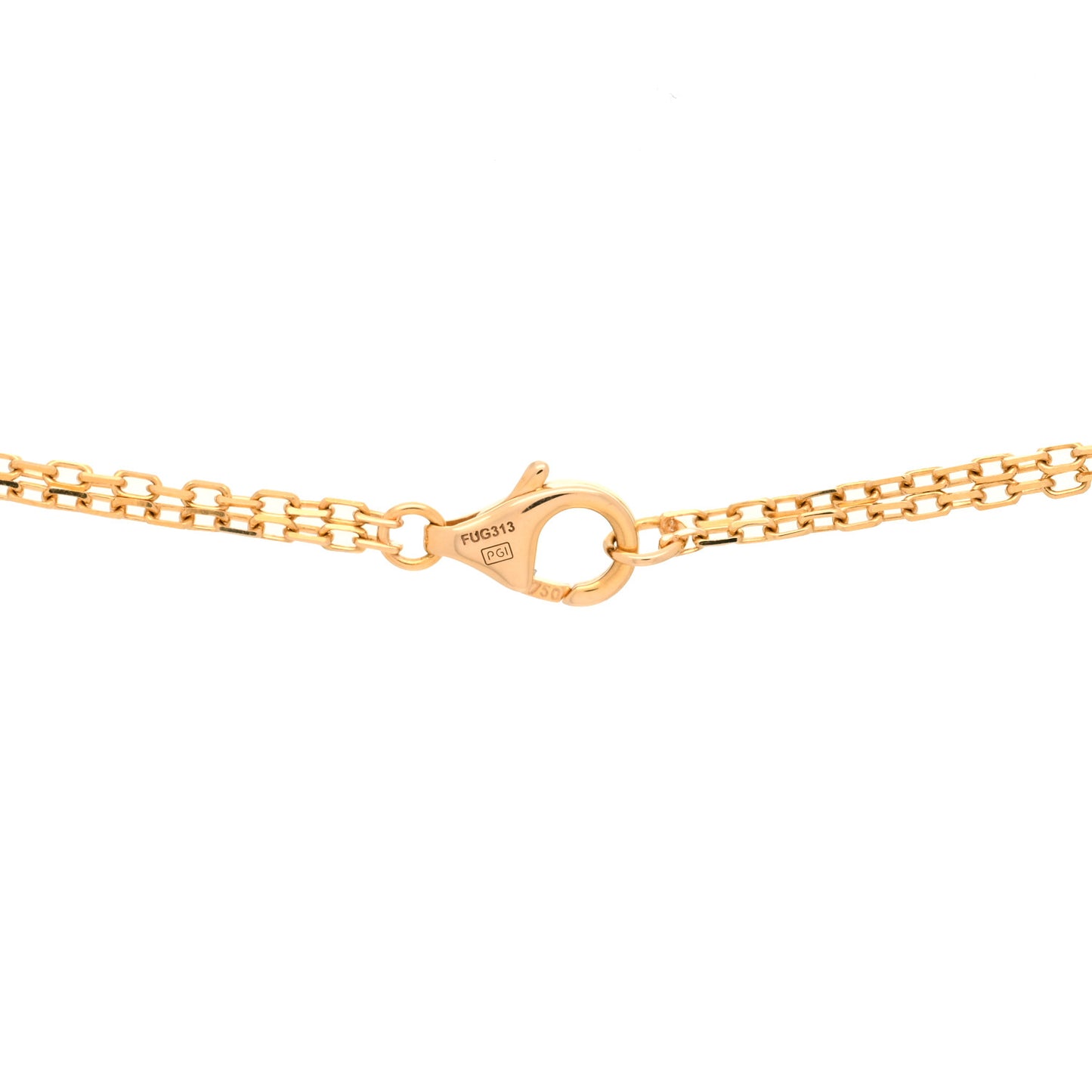 18K Pink Gold 2 Diamond LOVE Necklace