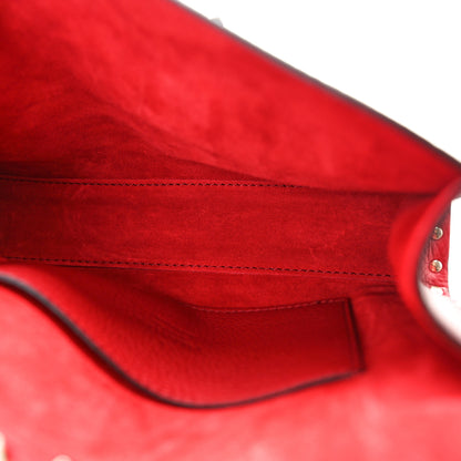 Valentino Garavani Pebbled Calfskin Medium Rockstud Flip Lock Crossbody Bag Rouge Pur 5 of 9