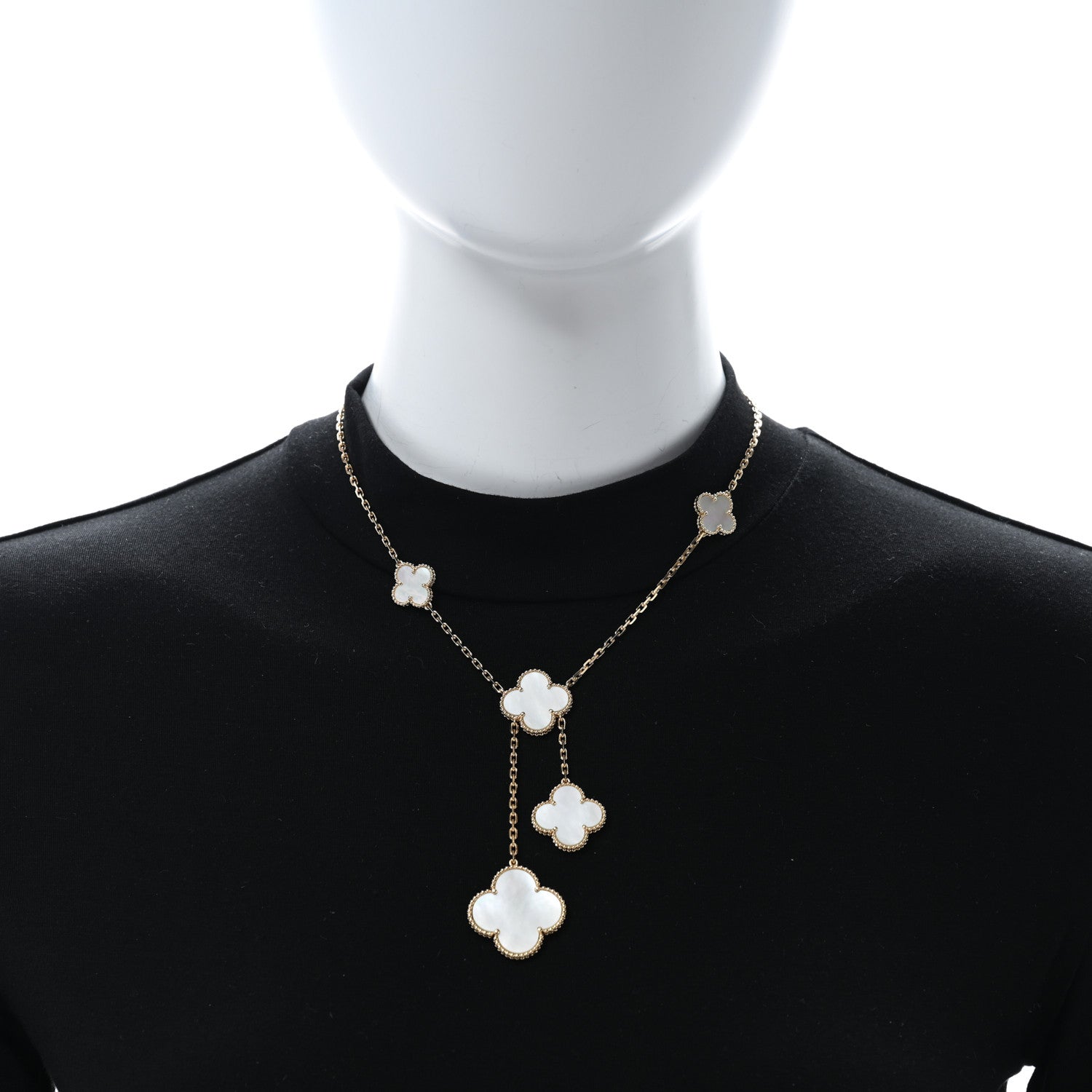 Van Cleef & Arpels VAN CLEEF & ARPELS 18K Yellow Gold Mother of Pearl 6 Motifs Magic Alhambra Necklace 2 of 4