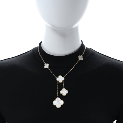 Van Cleef & Arpels VAN CLEEF & ARPELS 18K Yellow Gold Mother of Pearl 6 Motifs Magic Alhambra Necklace 2 of 4