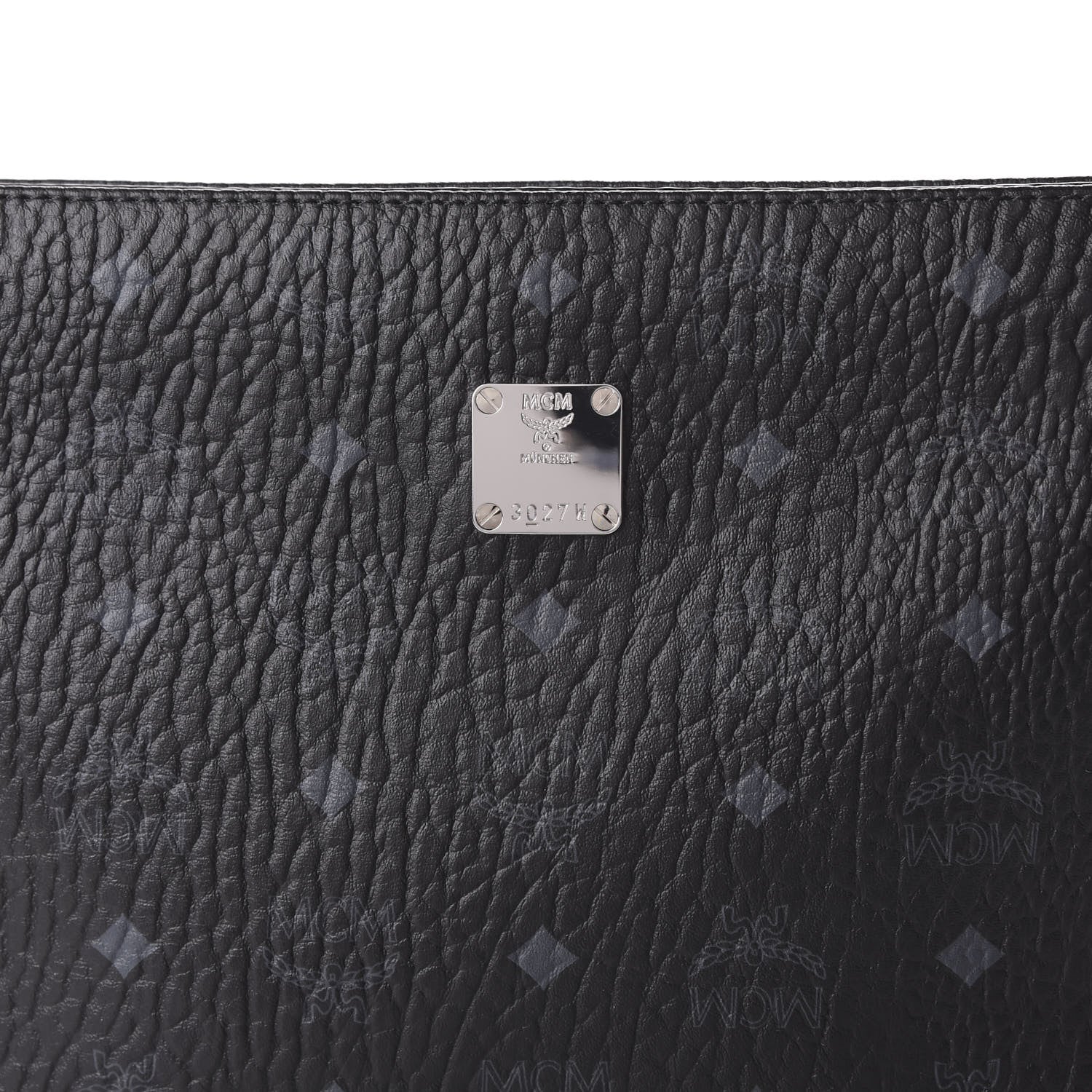 MCM Visetos Medium Zip Pouch Black 9 of 9