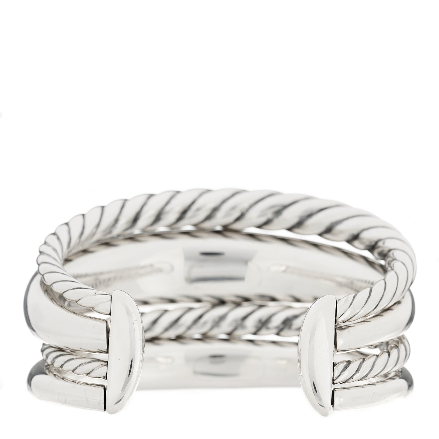 Sterling Silver Pure Form Four-Row Cuff Bracelet