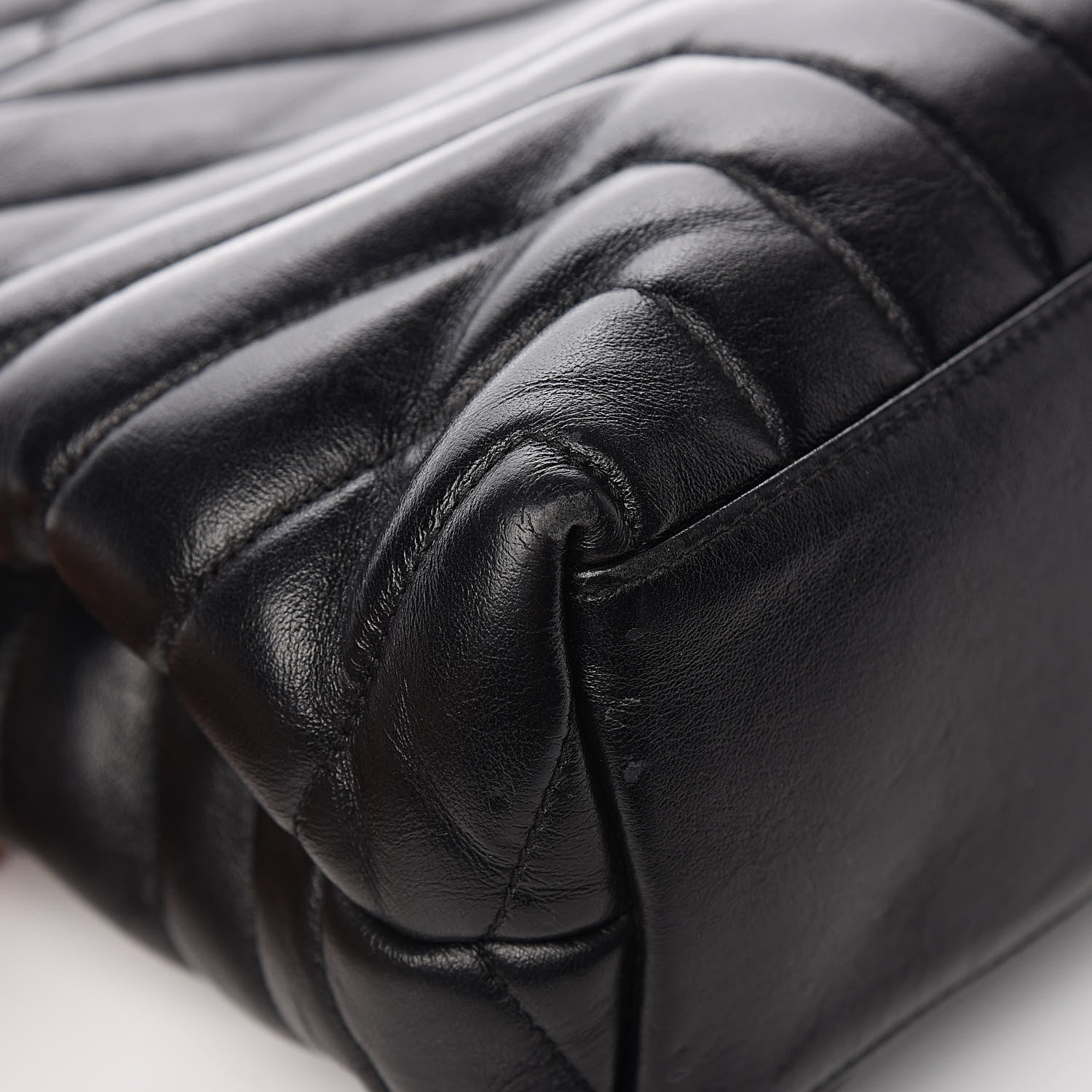 Saint Laurent Calfskin Y Quilted Monogram Medium Loulou Chain Satchel Black 11 of 15