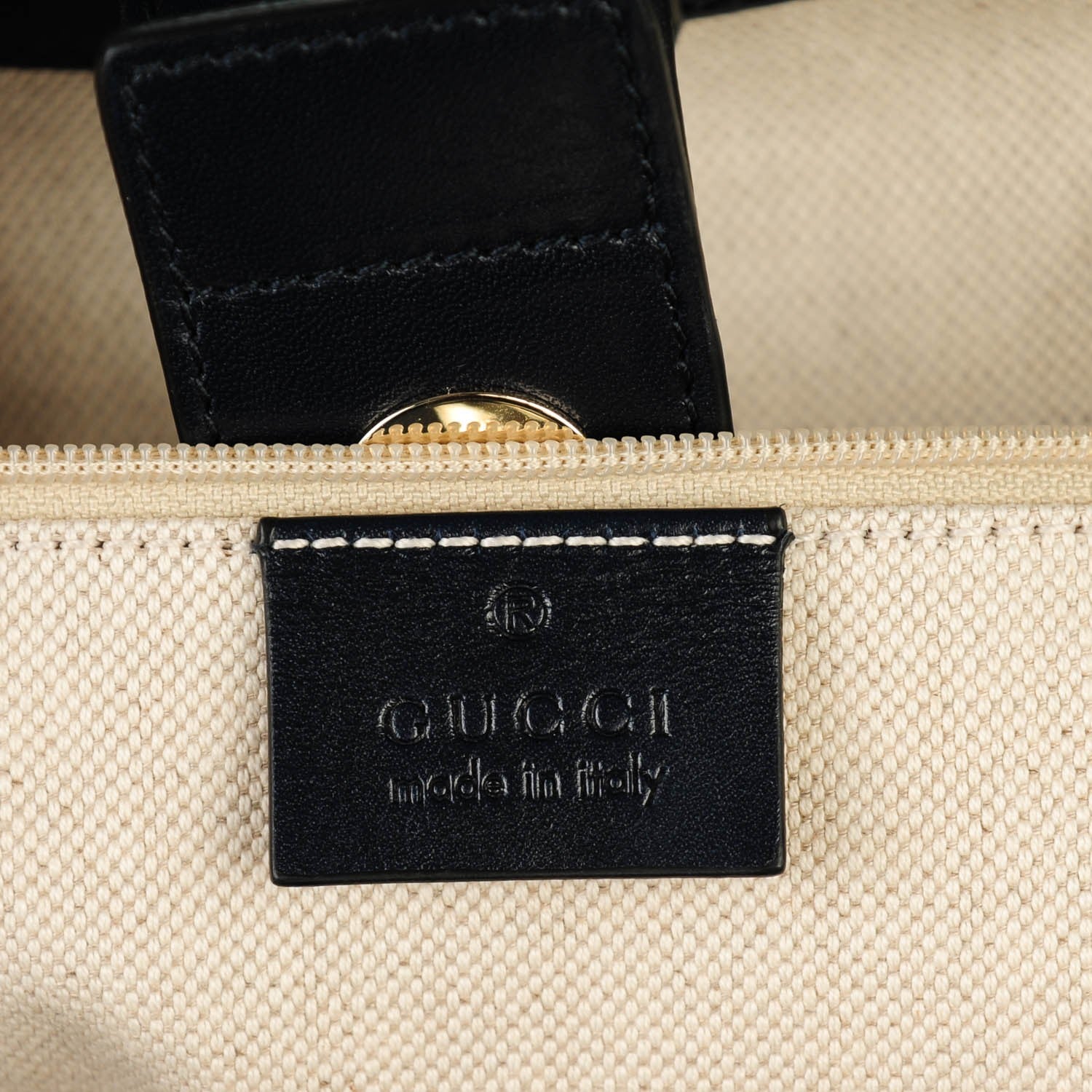 Gucci Monogram Calfskin Large Sukey Tote Beige Blue 6 of 7