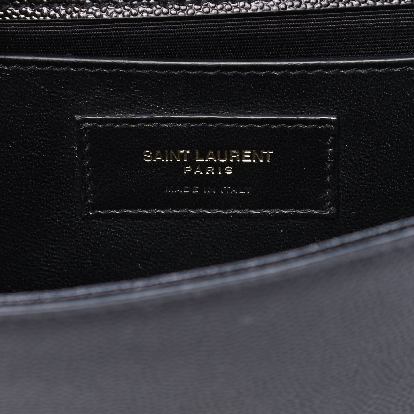 Grain De Poudre Medium Classic Monogram Kate Satchel Black