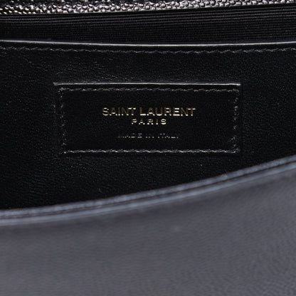 Saint Laurent Grain De Poudre Medium Classic Monogram Kate Satchel Black 6 of 11