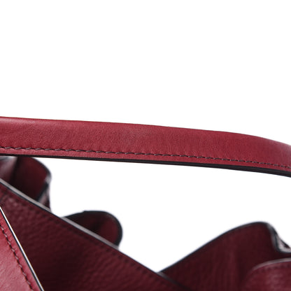 Burberry Grainy Calfskin House Check Medium Maidstone Burgundy Red 13 of 13