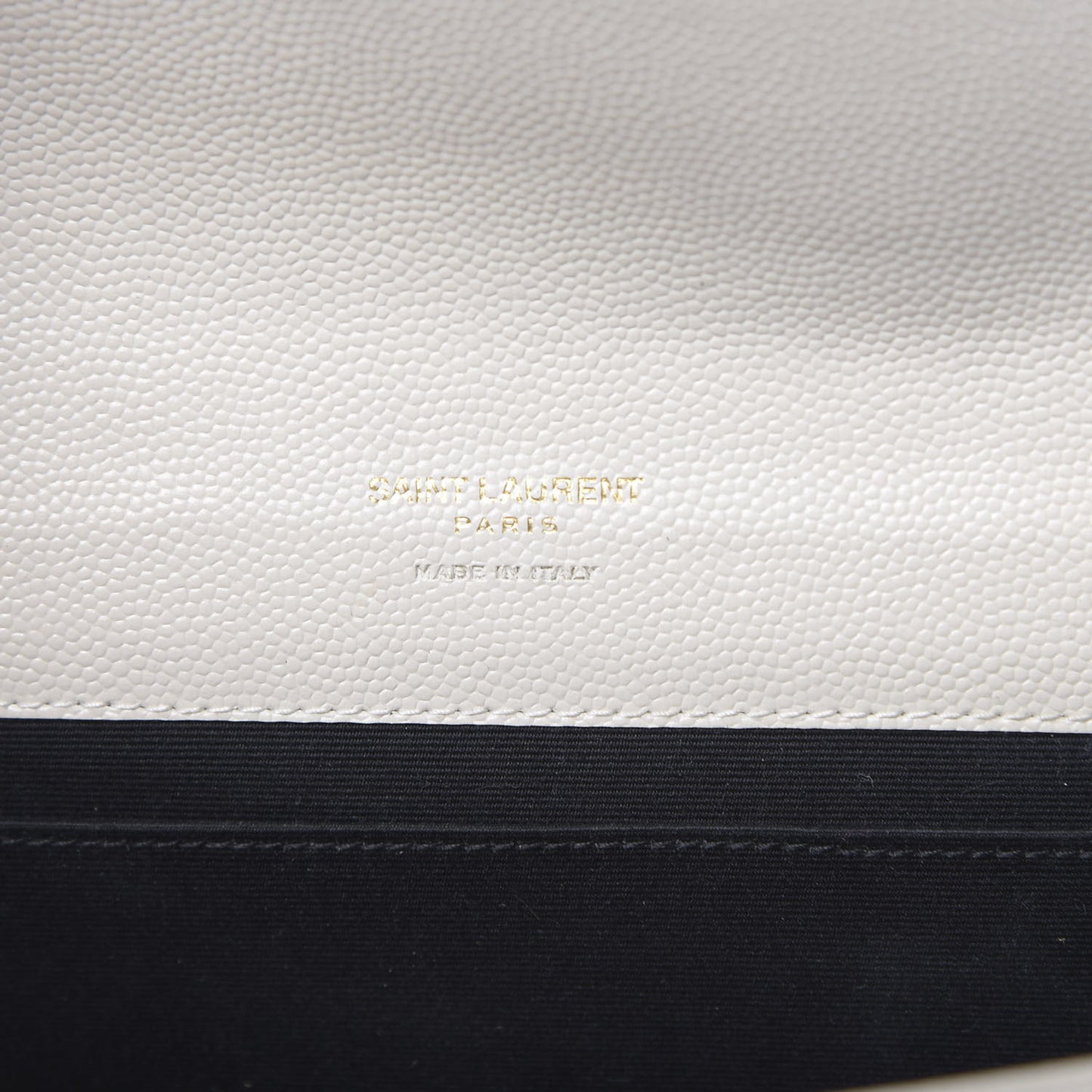 Grain De Poudre Matelasse Chevron Monogram Envelope Clutch Blanc Vintage