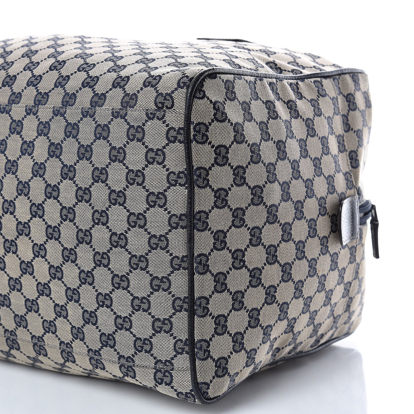 GG Monogram Web Large Collapsible Carry On Duffle Navy