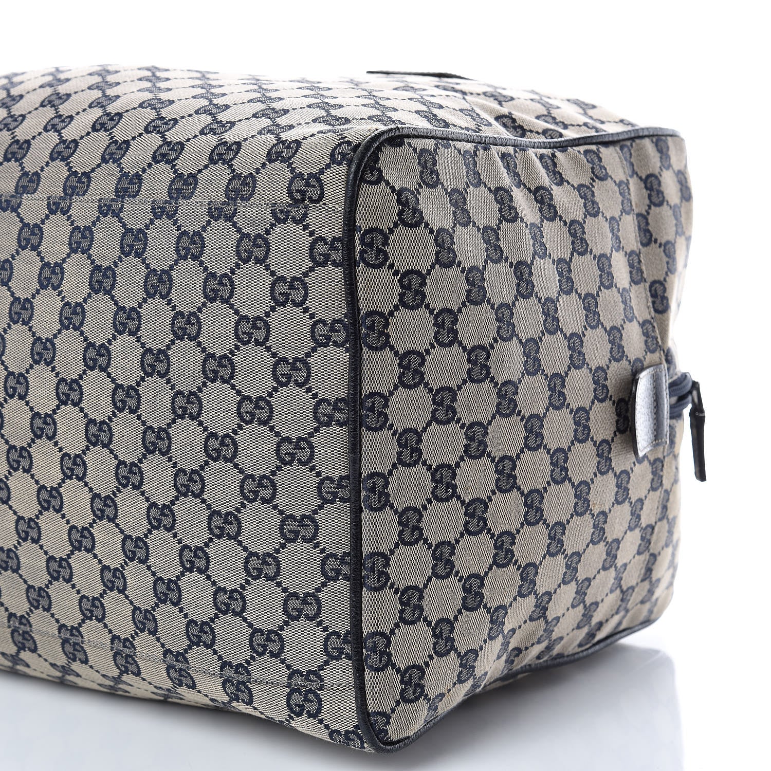 Gucci GG Monogram Web Large Collapsible Carry On Duffle Navy 9 of 16