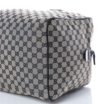 Gucci GG Monogram Web Large Collapsible Carry On Duffle Navy 9 of 16