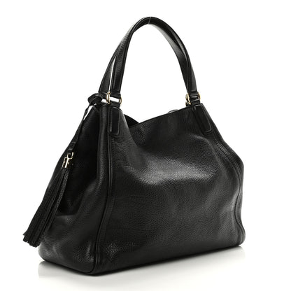 Gucci Pebbled Calfskin Medium Soho Shoulder Bag Black 3 of 11