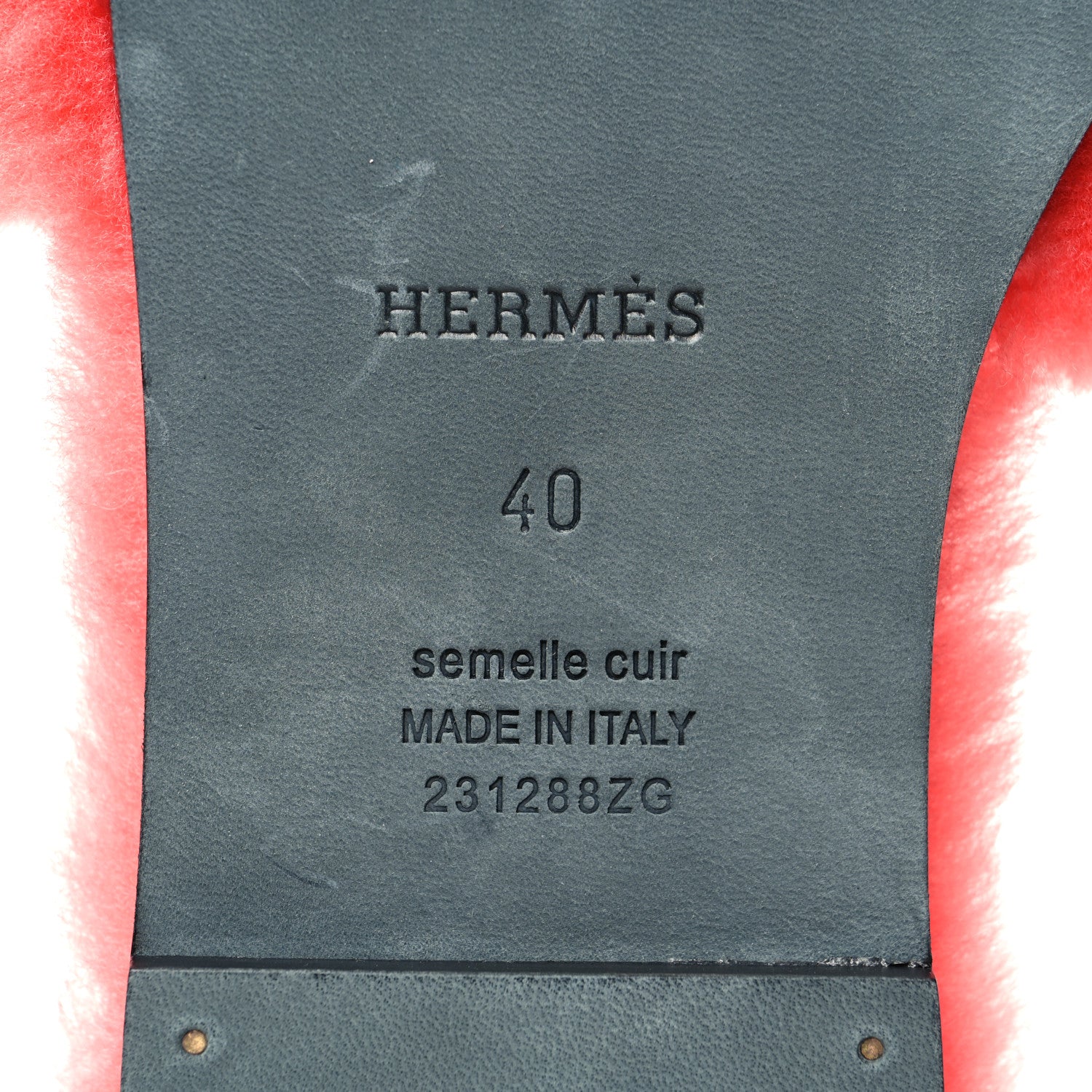 Hermes Woolskin Oran Sandals 40 Rose Du Desert 6 of 8