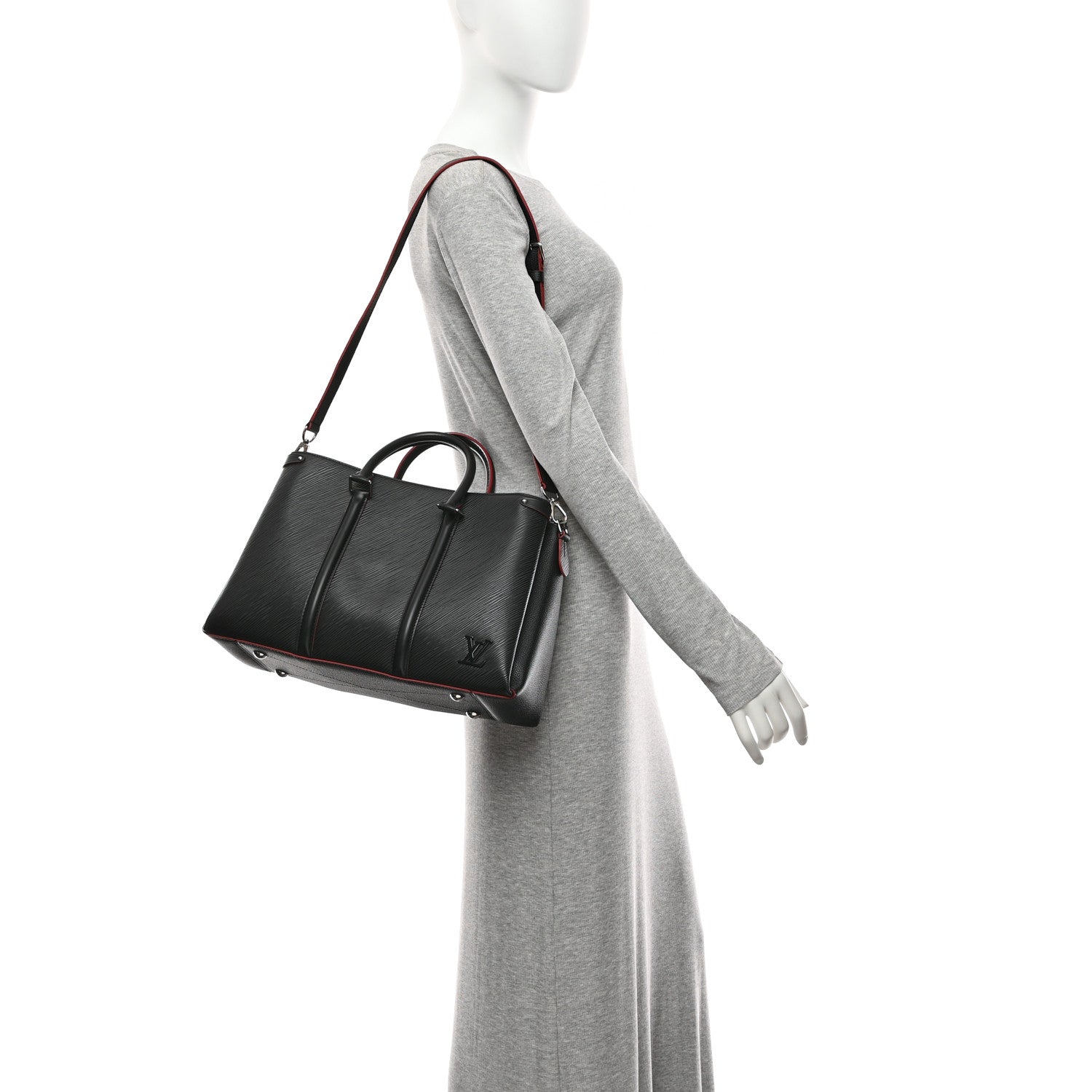 Louis Vuitton Epi Soufflot MM NM Black 2 of 10