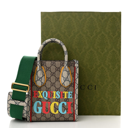 Gucci GG Supreme Monogram Exquisite Mini Vertical Tote Beige Ebony Blue Crop Live Red 11 of 11