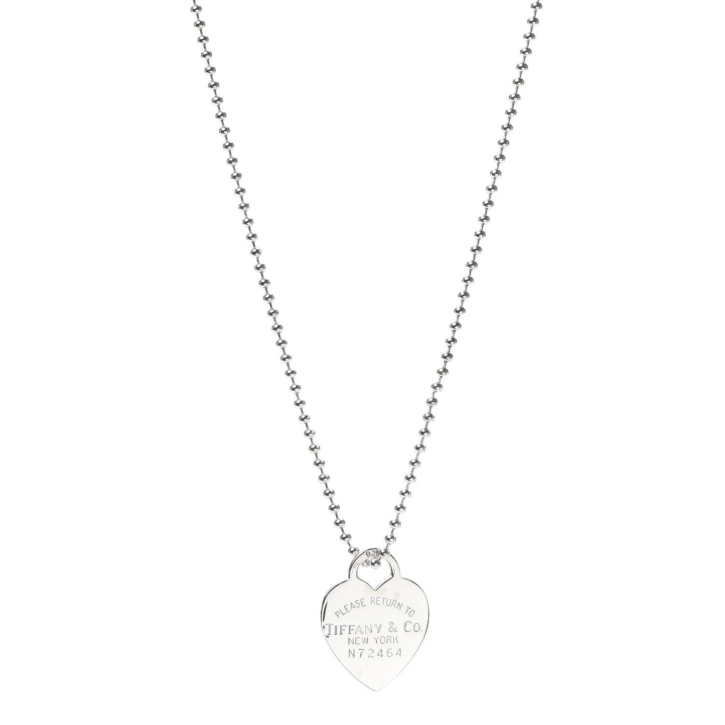 Sterling Silver Long Return to Tiffany Heart Pendant Necklace