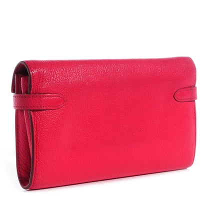 Hermes Chevre Mysore Kelly Longue Wallet Rouge Vif 4 of 11
