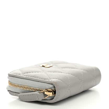Chanel Caviar Quilted Zip Coin Purse Grey 4 of 8