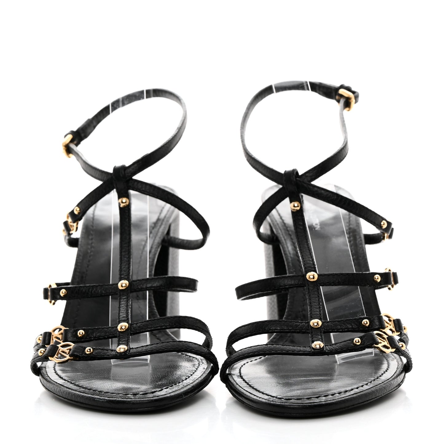 Calfskin Roma Sandals 39 Black