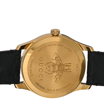 Gucci Stainless Steel Calfskin 38mm G-Timeless Quartz Watch Black 4 of 4