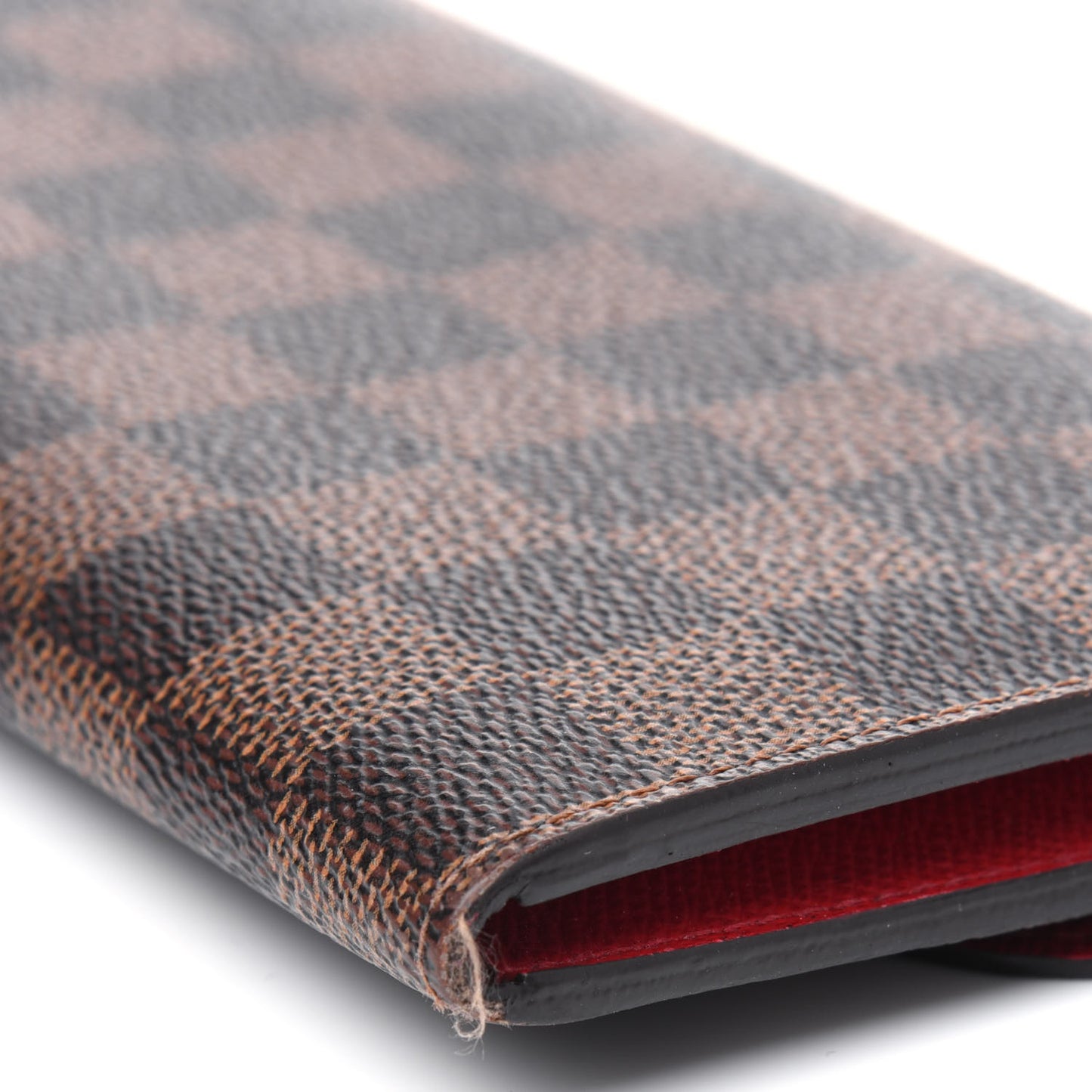 Damier Ebene Emilie Wallet Red