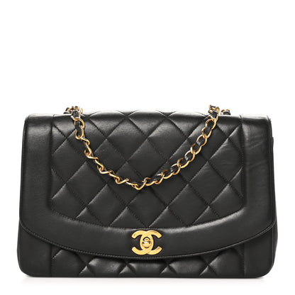 Chanel Lambskin Quilted Medium Single Flap Black 1 of 10