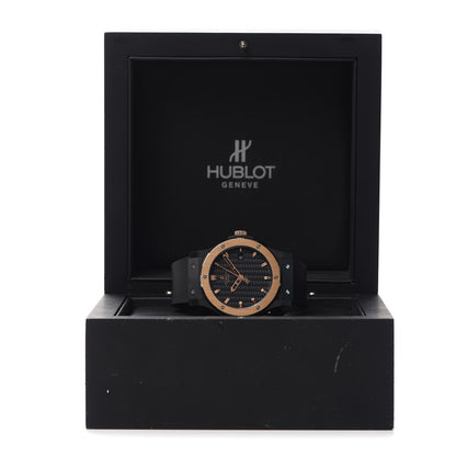 Hublot Ceramic Rubber 40mm Classic Fusion Quartz Watch Black 511.CO.1781.RX 6 of 6
