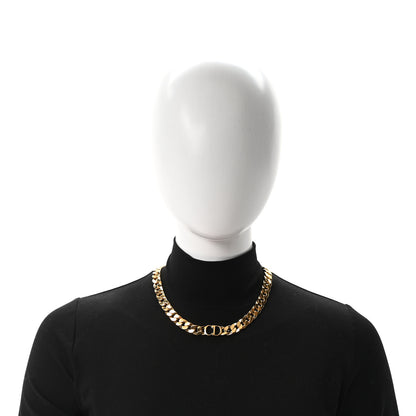 Christian Dior Metal CD Choker Necklace Gold 2 of 5