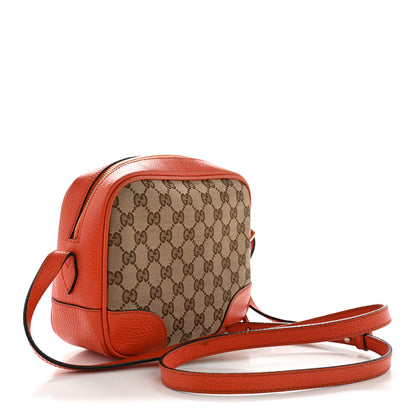 Gucci Monogram Dollar Calfskin Mini Bree Messenger Bag Beige Ebony Sun Orange 3 of 13