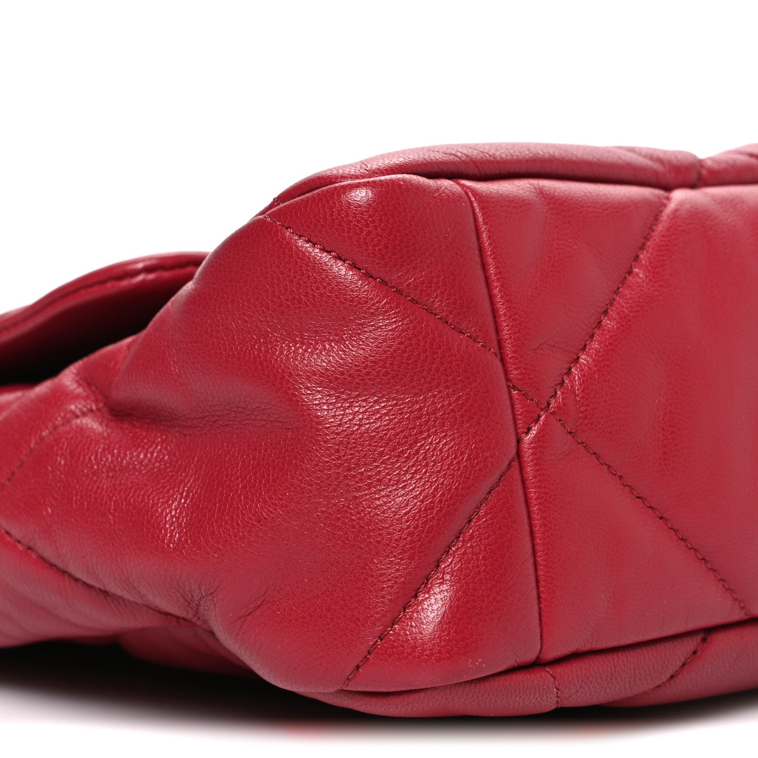 Chanel Lambskin Quilted Large Chanel 19 Flap Red 9 of 10