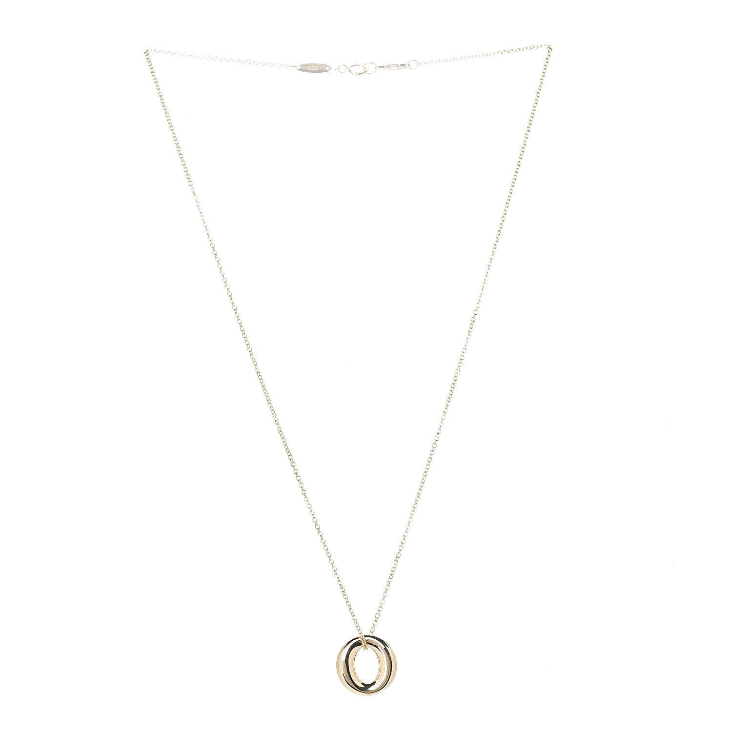 Tiffany 18K Yellow Gold Elsa Peretti Small Sevillana Pendant Necklace 3 of 9