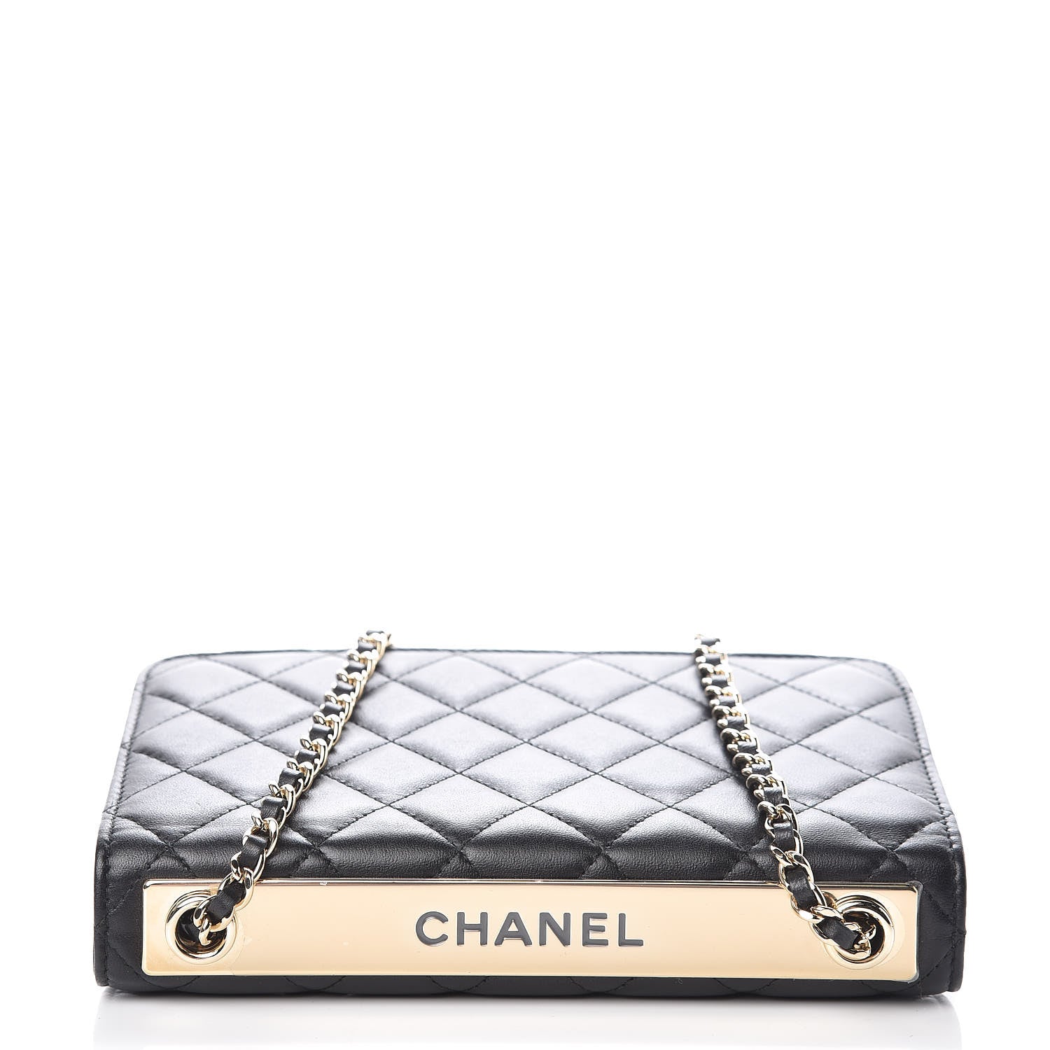 Chanel Lambskin Quilted Trendy CC Wallet On Chain WOC Black 9 of 12