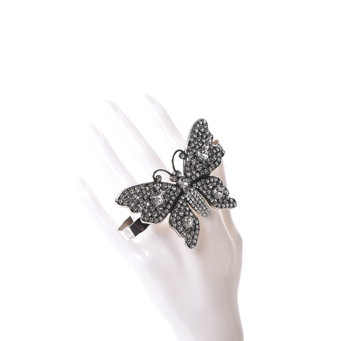 Crystal Studded Butterfly Palm Cuff