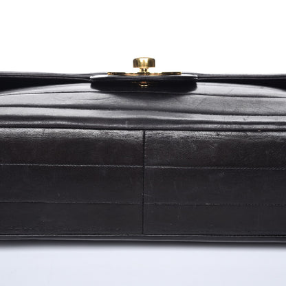 Chanel Lambskin Horizontal Quilt Jumbo Single Flap Black 10 of 14