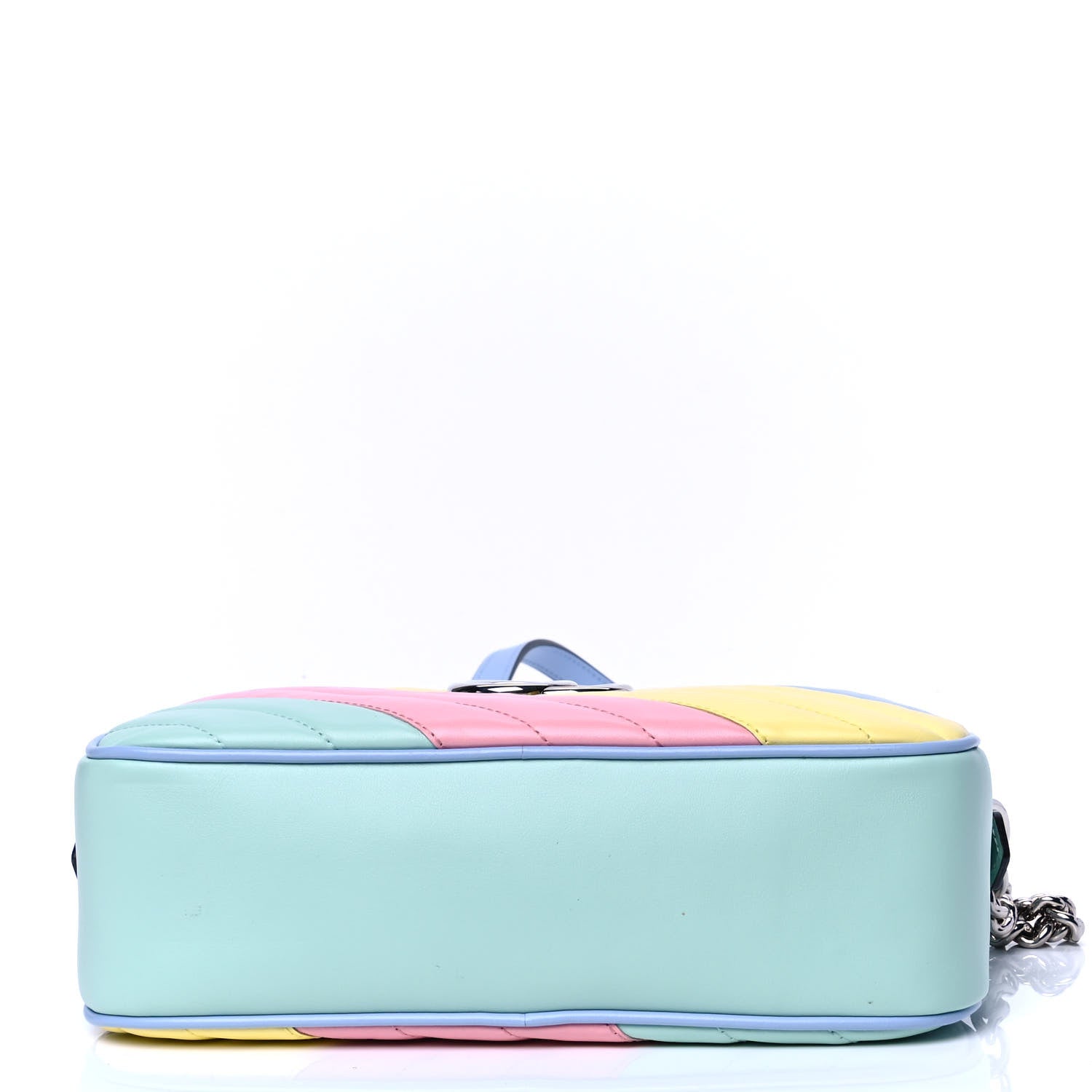 Gucci Calfskin Matelasse Diagonal Small GG Marmont Chain Shoulder Bag Multicolor Pastel 5 of 5