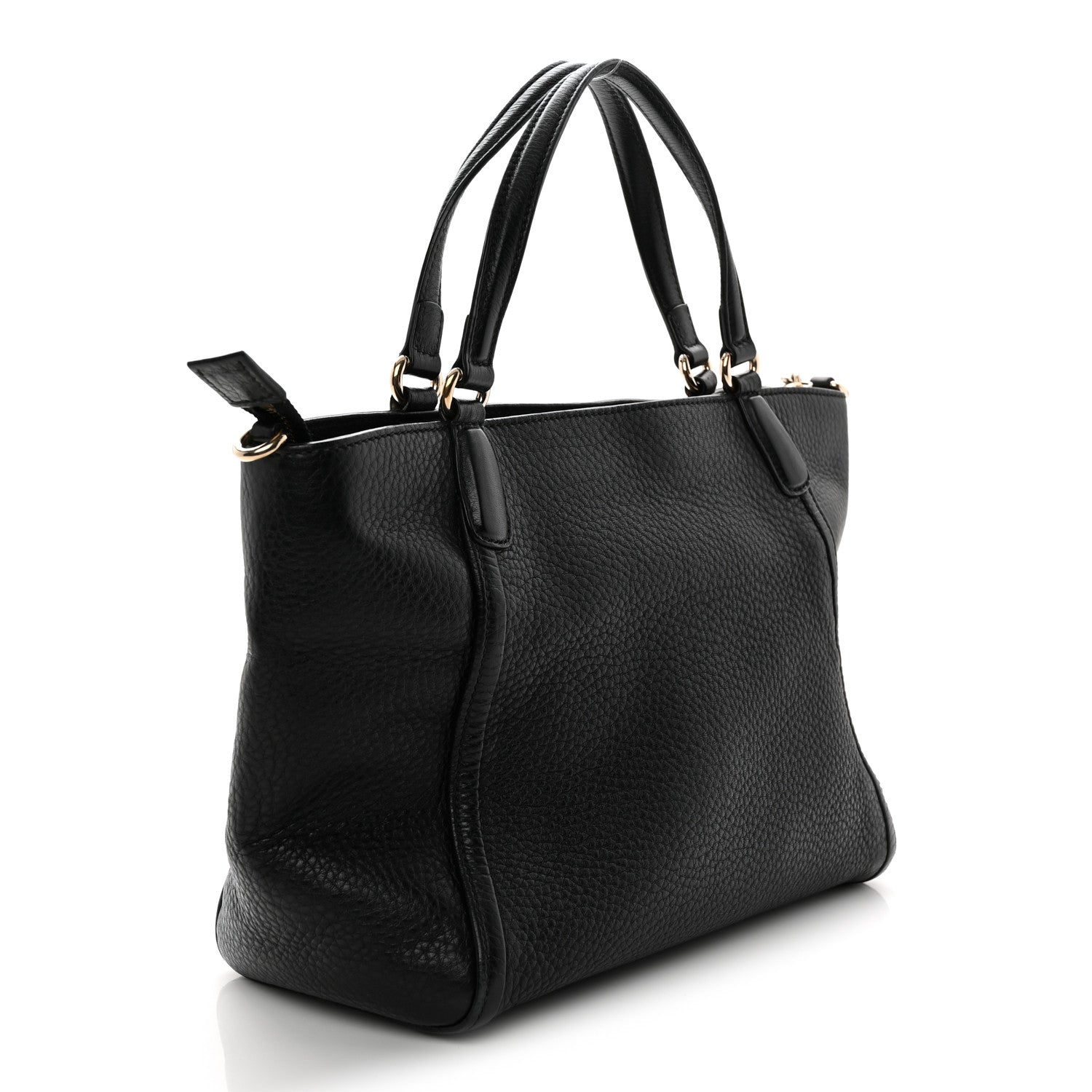 Gucci Pebbled Calfskin Small Soho Top Handle Bag Black 3 of 10