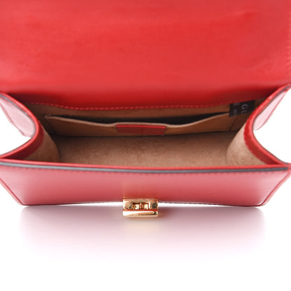 Gucci Calfskin Mini Sylvie Chain Shoulder Bag Hibiscus Red 5 of 12