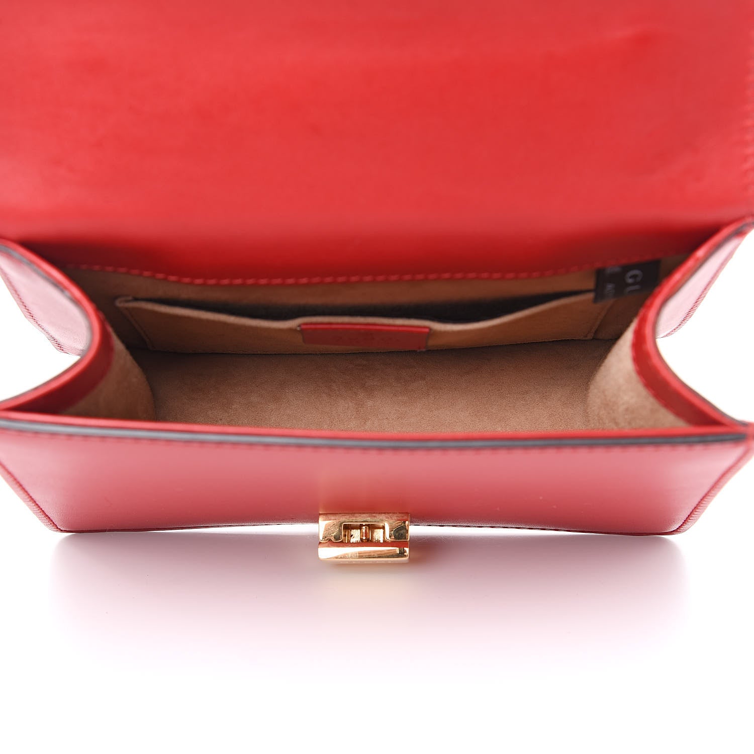 Gucci Calfskin Mini Sylvie Chain Shoulder Bag Hibiscus Red 5 of 12