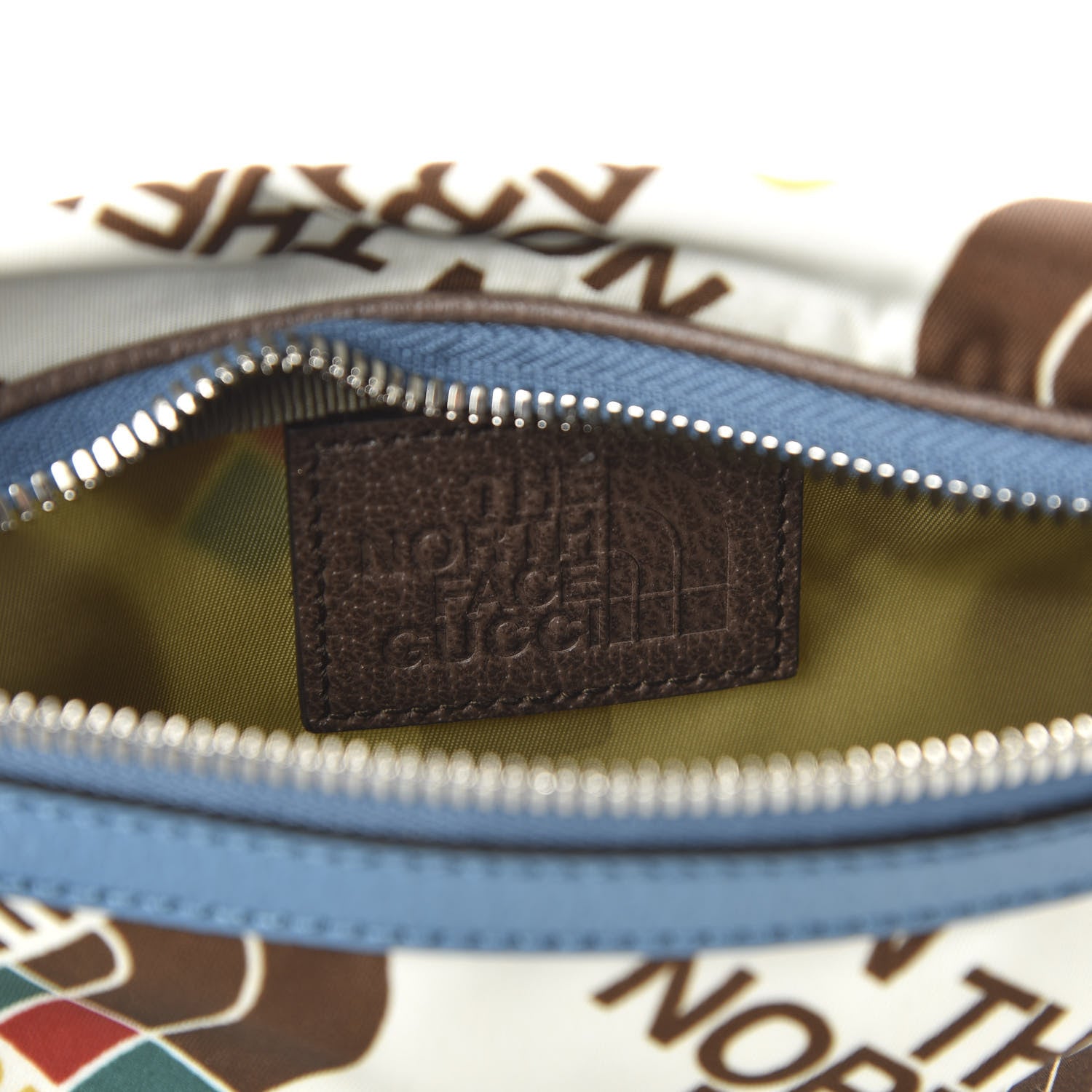 Gucci X THE NORTH FACE Econyl Nylon Belt Bag White Sky Blue 11 of 12