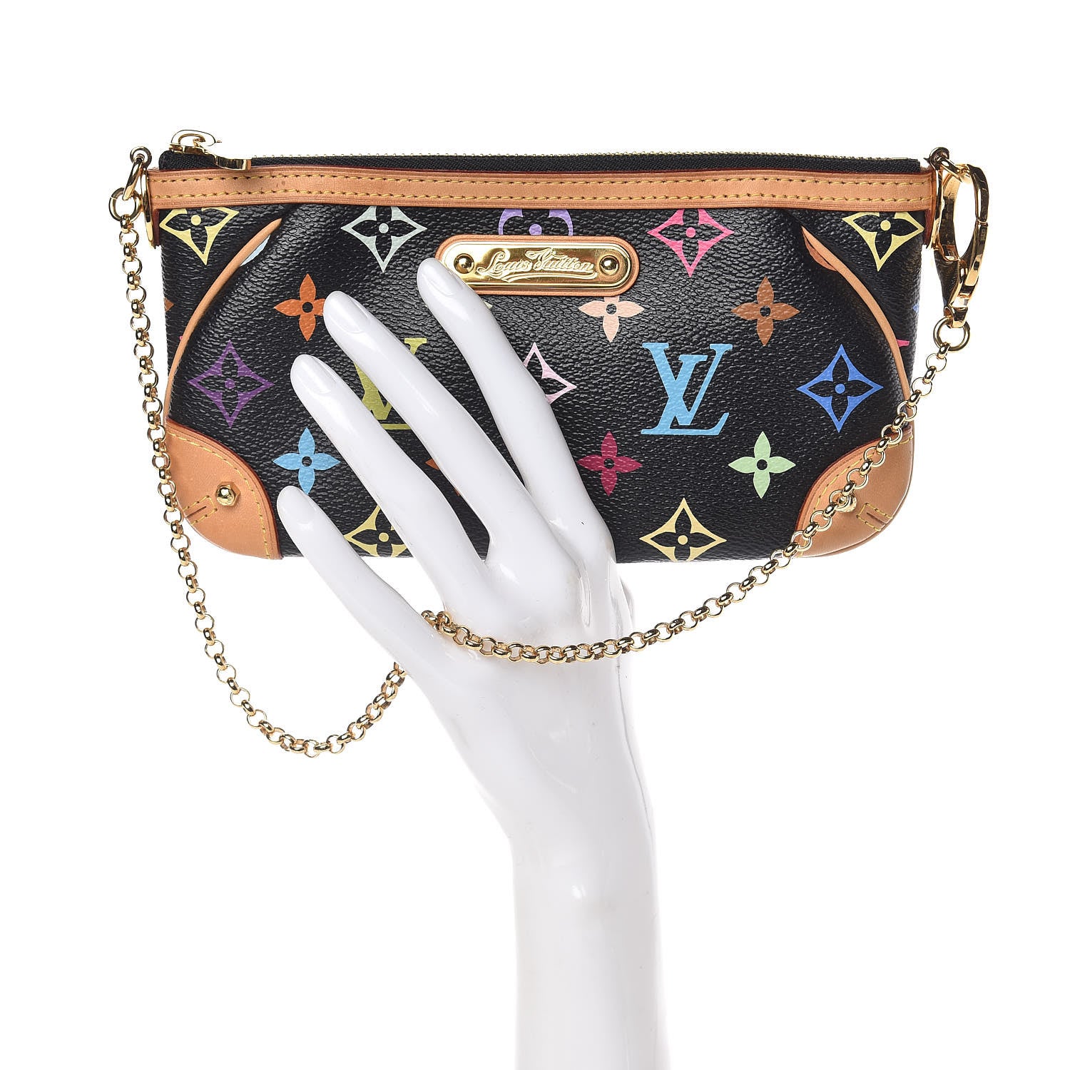 Louis Vuitton Monogram Multicolor Pochette Milla MM Black 2 of 7