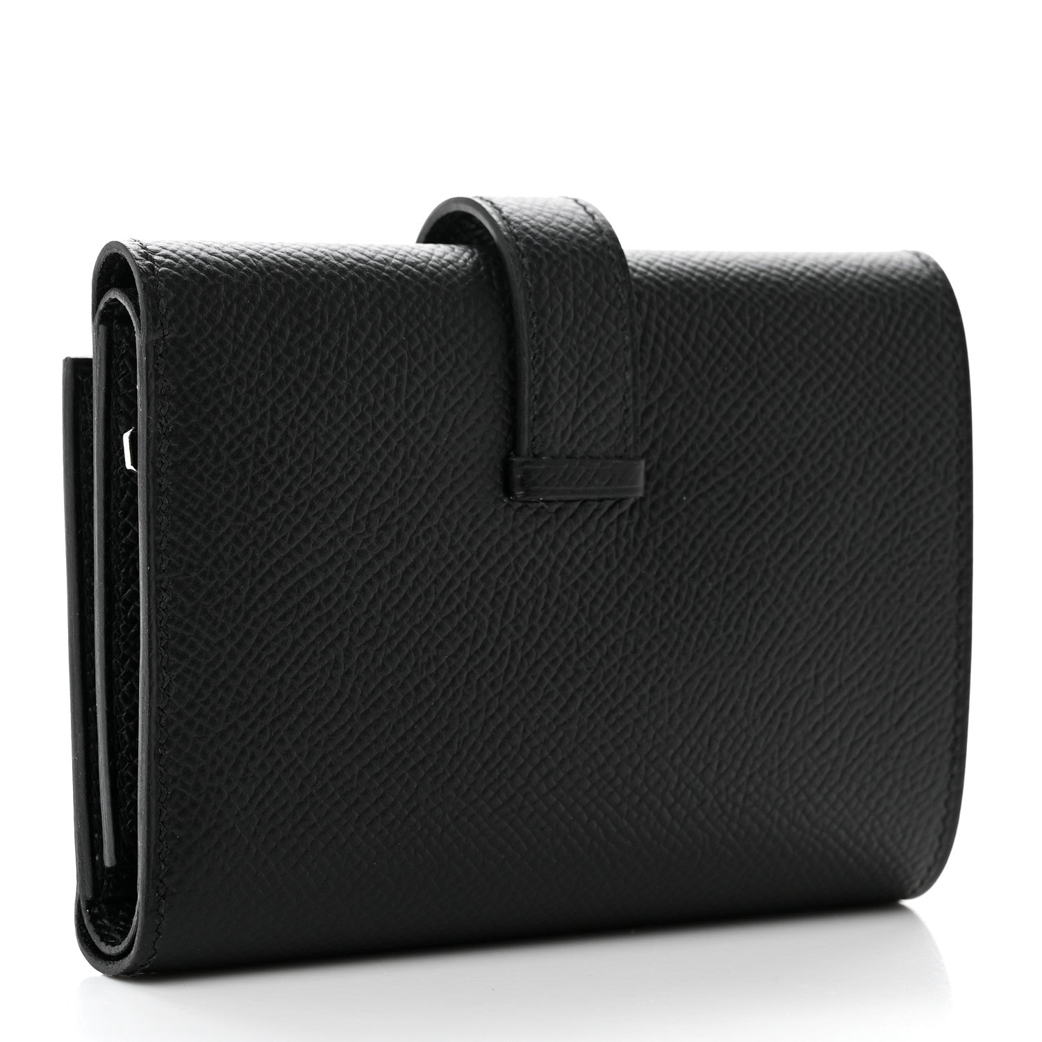 Hermes Epsom Tri-Fold Compact Monochrome Bearn Wallet Black 3 of 7