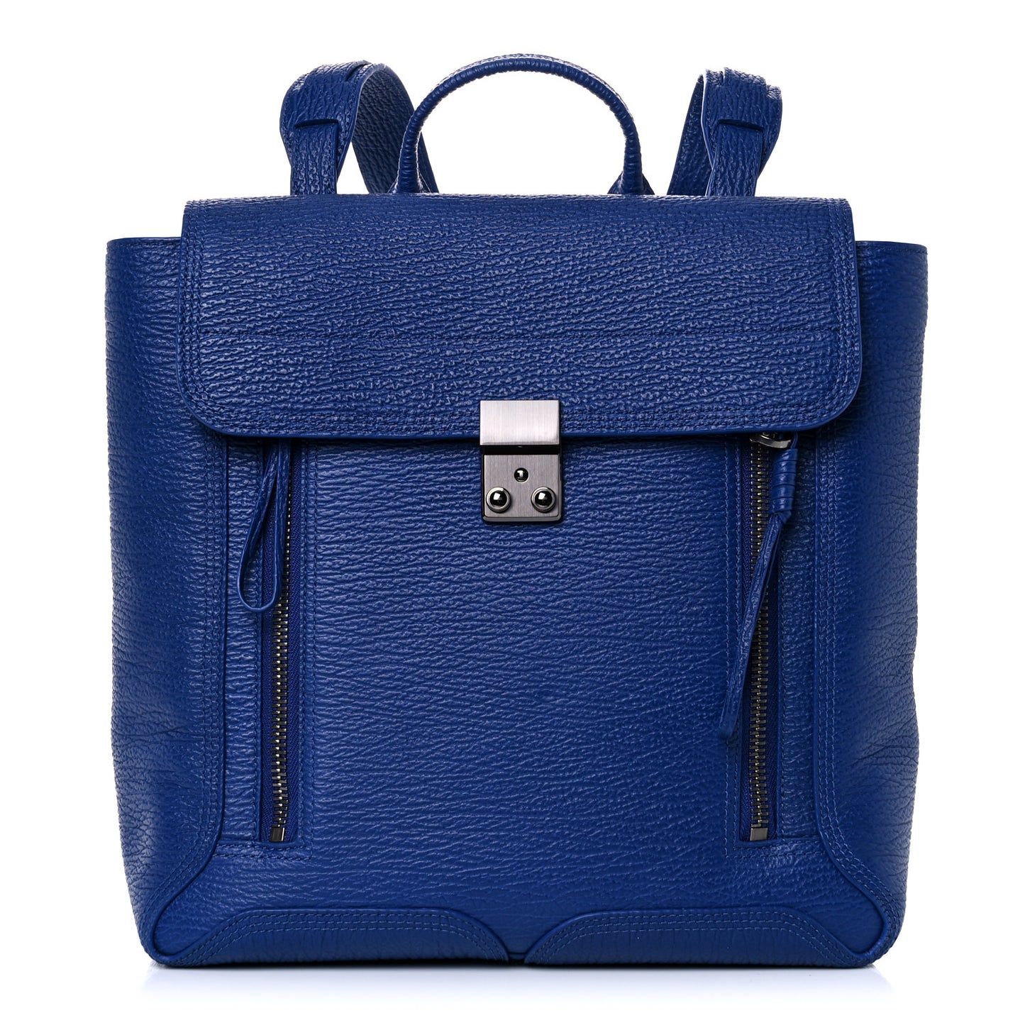 Textured Calfskin Pashli Backpack Cobalt