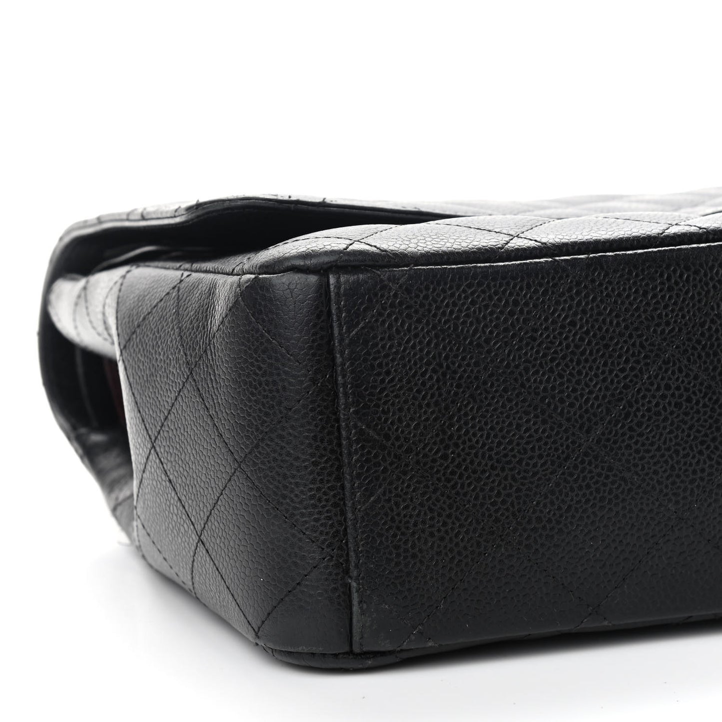 Caviar Quilted Maxi Double Flap Black